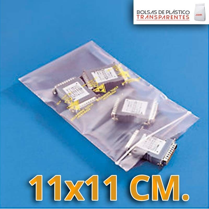 Bolsa de Plástico Transparente Polietileno Cierre Zip 11x11 cm.