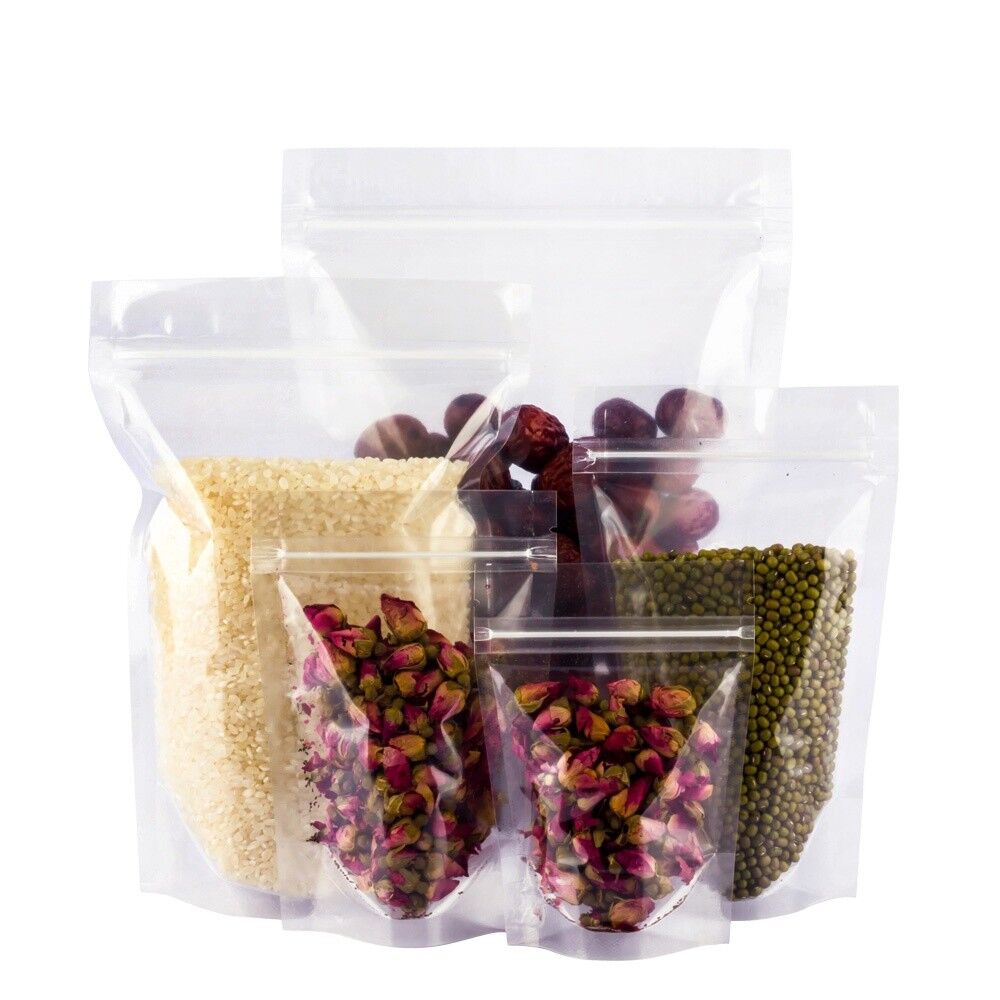 Bolsas Polietileno Doypack Autocierre y Base 8x14.5+5